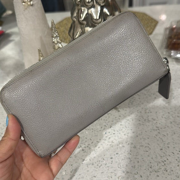 🩶SAINT LAURENT PARIS Zip Around Leather Wallet - Picture 7 of 16